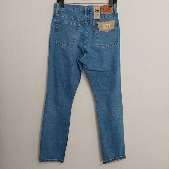 Levi's 501 Original High Rise Straight Fit Signature Button Fly Jeans 28x30 - Picture 5 of 7